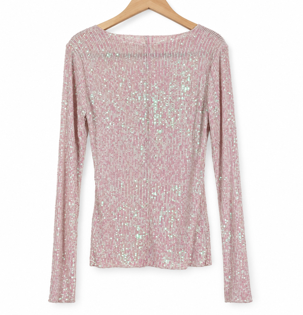 Free People Gold Rush Champagne Float Long Sleeve Size XS Sequin Festive